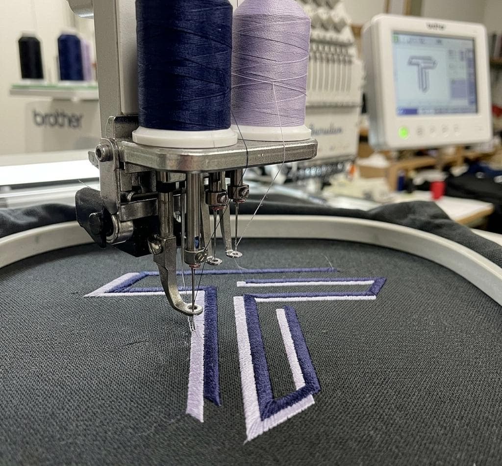 Garment production floor and fabric rolls